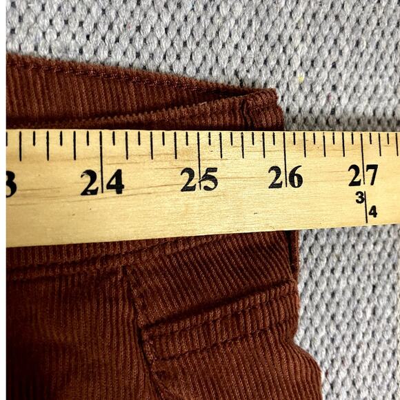 Old Navy Sky-Hi Rise Corduroy Pants Womens 48"X34" Burnt Orange Wide Leg Stretch - Picture 11 of 15
